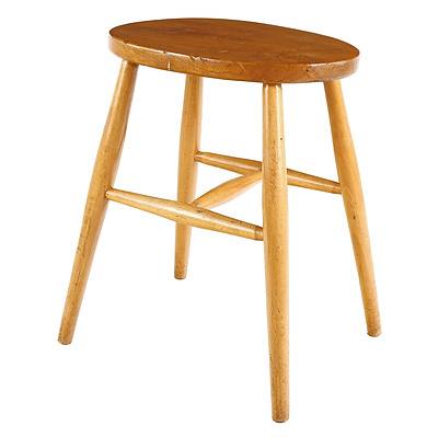 Ercol Turned Beech and Elm Stool