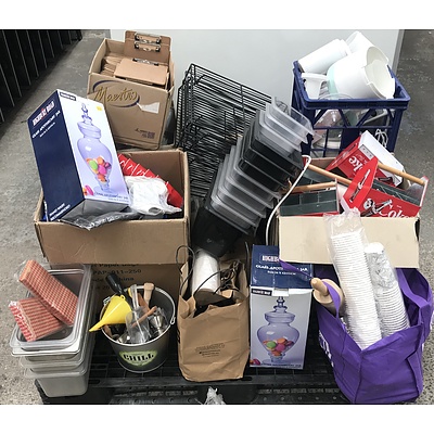 Pallet Lot Of Catering and Cafe Accessories