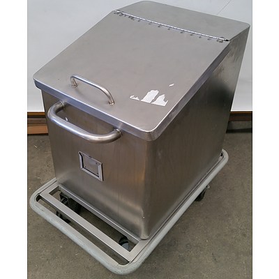 Mobile Stainless Steel Food Bin