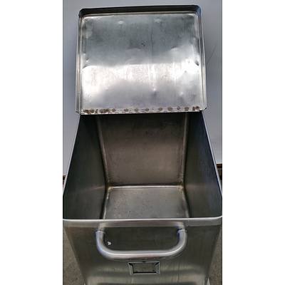 Mobile Stainless Steel Food Bin