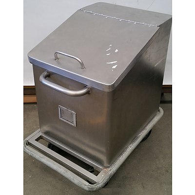 Mobile Stainless Steel Food Bin