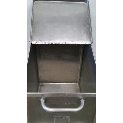 Mobile Stainless Steel Food Bin