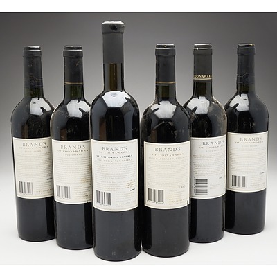 Case of 5x Brand's Coonawarra Shiraz and One Brand's Coonawarra Cabernet Sauvignon 750ml Bottles