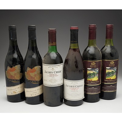 Case of 6x Various Shiraz 750ml Bottles Including Jacob's Creek, Joadja Vineyard and Plunkett