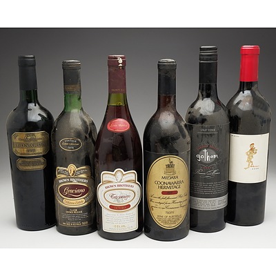 Case of 6x Various Mixed Wine 750ml Bottles Including Brown Brothers Tarrango, Mildara Coonawarra Hermitage and More