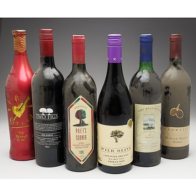 Case of 6x Various Shiraz 750ml Bottles Including Arrowfield, Wild Olive, Montrose and More