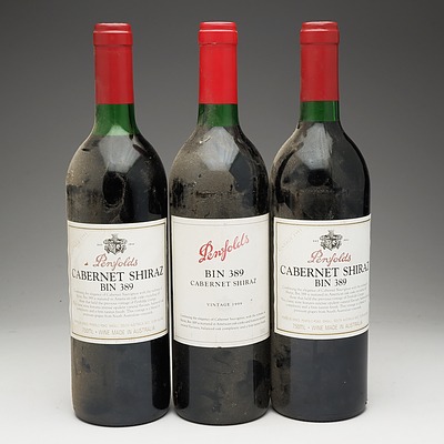 Three Bottles of Penfolds Bin 389 Cabernet Shiraz 750ml