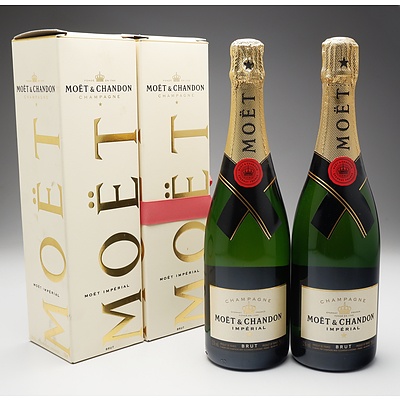 Two Bottles of Moet & Chandon Brut Champagne 750ml