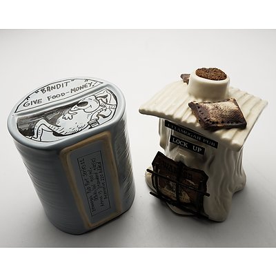 Ettamogah Pub Port Series 11 "Bandit" Decanter 900ml and Ettamogah Pub Port "Lock Up" Decanter 750ml