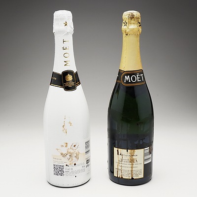 One Bottle of Moet & Chandon Ice Imperial Champagne 750ml and One Bottle of Moet & Chandon Brut Imperial Champagne 750ml