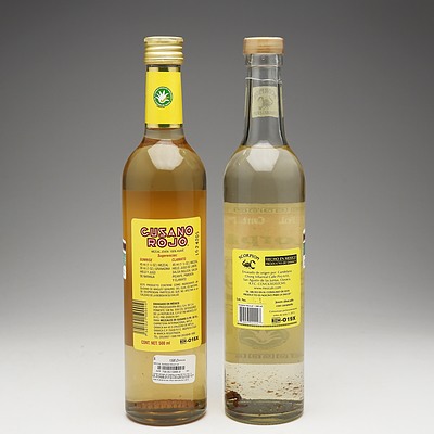 Cusano Rojo Mezeal Joven 500ml and Scorpion Mezcal Joven 500ml