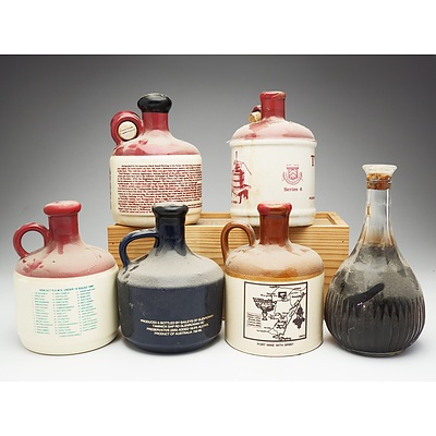 Group of Six Various Port, Muscat and Jungle Juice