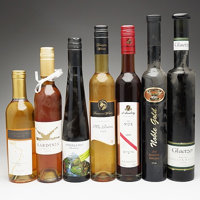 Group of Five 375ml Bottles of Rieslin, One 375ml Bottle of Sauvignon Blanc and One 500ml Bottle of Semillon Ratafia