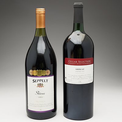 One Bottle of Seppelt 2003 Shiraz 1.5 Litre and One Bottle of Jim Murphy's Vintage 2002 Shiraz 1.5 Litre