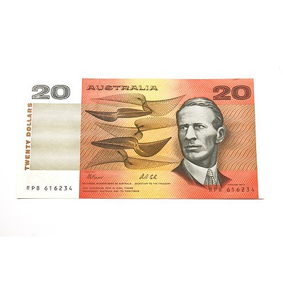 Australian Fraser/ Cole $20 Note, RPB616234