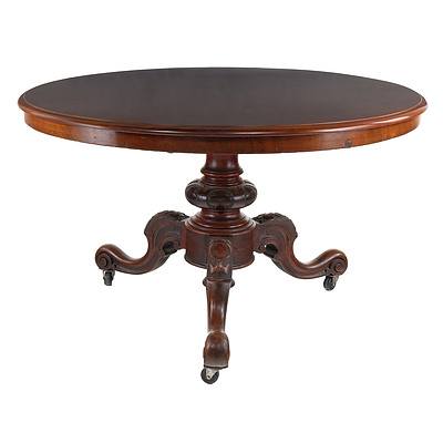 Victorian Mahogany Breakfast Table Circa 1880
