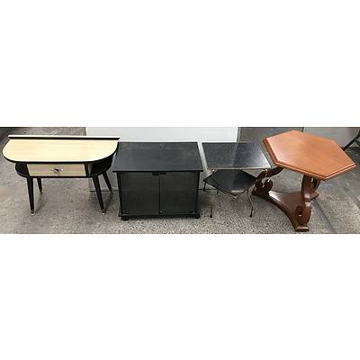 Retro And Other Side Tables -lot Of Four