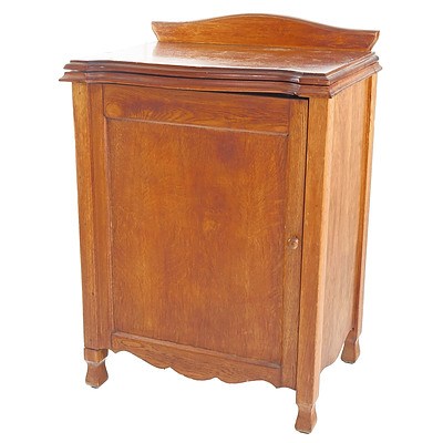 Vintage Oak Sewing Machine Cabinet with New Century Ace Sewing Machine