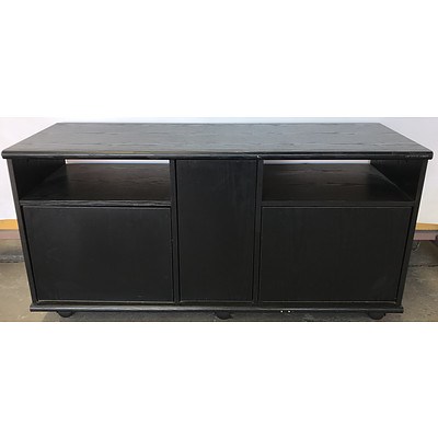 Black Veneer Entertainment Unit