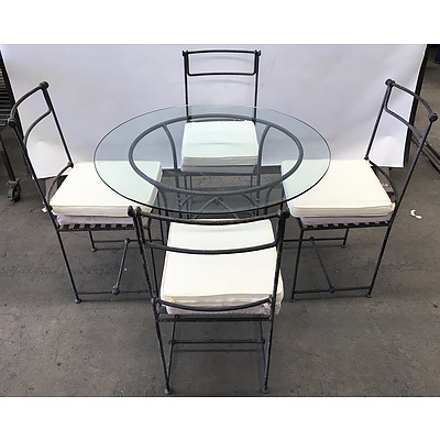 Glass and Steel Outdoor Setting