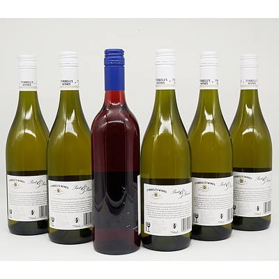 Case of 5x Tyrell's Wines 2015 Part & Parcel 750ml and One Bottle of Barton estate 2016 Blue Rose 750ml