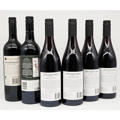 Case of 4x Blessington Road 2016 Pinot Noir 750ml, 1x Capercaillie 2015 Chambourcin 750ml and 1x Wynns The Siding 2016 Cabernet Sauvignon 750ml