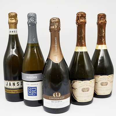 Case of 5x Sparkling Wine 750ml Bottles Including Lindeman's Reserve Pinot Noir Chardonnay, Grant Burge Pinot Noir Chardonnay and More