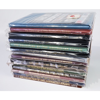 14 Australian Stamp Collection Year Books 1981-1991