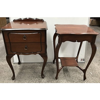 Antique Style Side Tables -Lot Of Two
