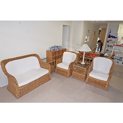 Retro Cane Lounge Suite