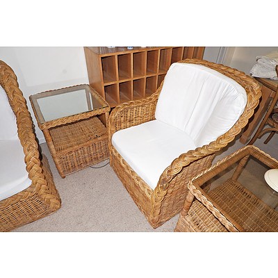 Retro Cane Lounge Suite