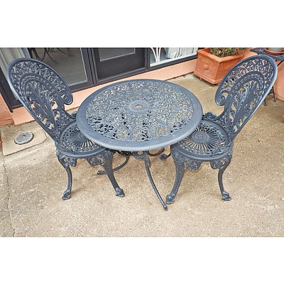 Coalbrookdale Style Cast Alloy Outdoor Suite