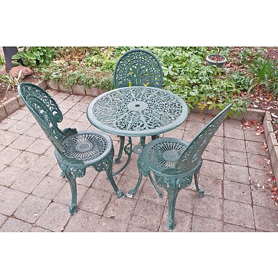 Coalbrookdale Style Cast Alloy Outdoor Suite