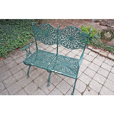Coalbrookdale Style Cast Alloy Garden Bench