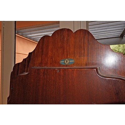 Beard Watson Masterpiece Furniture Walnut Cheval Mirror, Circa 1940s