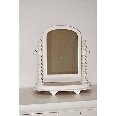 Painted Antique Toilet Mirror
