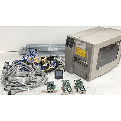 Bulk Lot of Assorted IT Equipment - Rugged Phone, Industrial Printer & Cables
