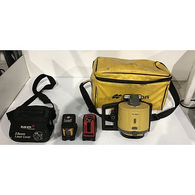 Laser Levels Including Topcon -Lot Of Three