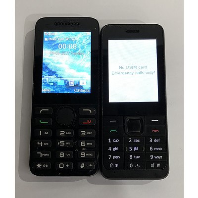 Telstra ZTE (F327S) WCDMA Mobile Phone & Optus (2038X) GSM Mobile Phone