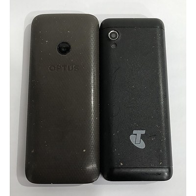 Telstra ZTE (F327S) WCDMA Mobile Phone & Optus (2038X) GSM Mobile Phone