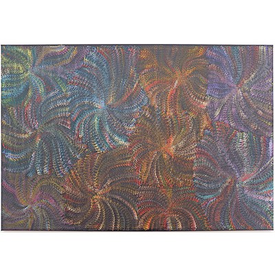 Maureen Purvis Kngwarreye (born 1962, Anmatyerre language group), Pencil Yam 2003, Acrylic on Canvas