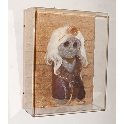 Margie Viney (20th Century), Shaman's Daughter 1995, Felted Wool and Feathers
