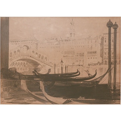 Arthur Streeton (1867-1943), The Rialto 1912, Lithograph