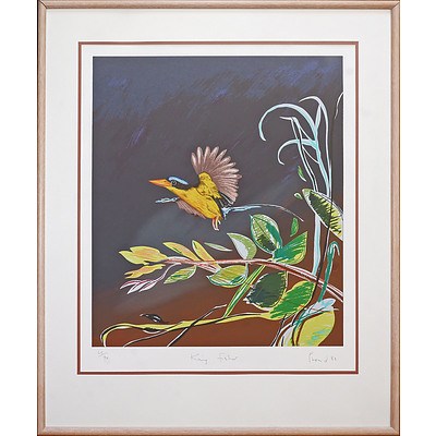 Geoffrey Proud (born 1946), King Fisher 1983, Screenprint
