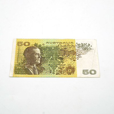 Australian Phillips / Fraser $50 Note, YXP803019
