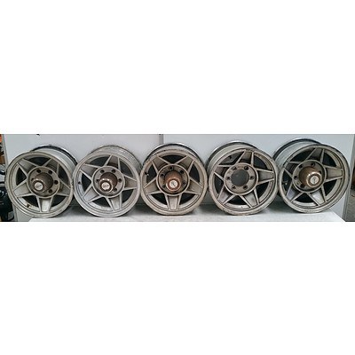 Performance Industries Old School 6 Stud Wheels - Lot Of Five