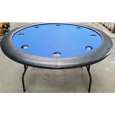 Eight Player Round Poker Table