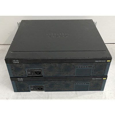 Cisco (CISCO2921/K9 V08) 2900 Series Integrated Services Router - Lot of Two