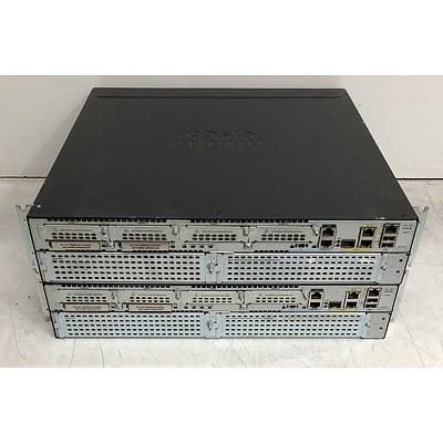 Cisco (CISCO2921/K9 V08) 2900 Series Integrated Services Router - Lot of Two