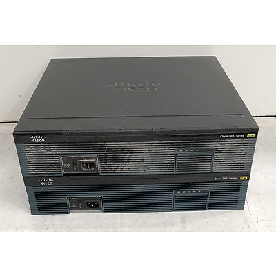 Cisco (CISCO2921/K9 V08) 2900 Series Integrated Services Router - Lot of Two